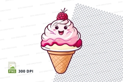 Cartoon ice cream cone clipart Product Image 1