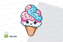 Cartoon ice cream cone clipart Product Image 1
