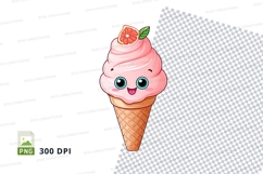 Cartoon ice cream cone clipart png Product Image 1