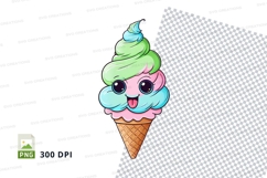 Cartoon ice cream cone clipart png Product Image 1