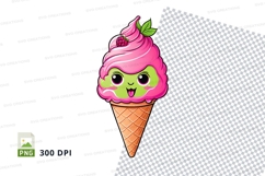 Cartoon ice cream cone clipart Product Image 1