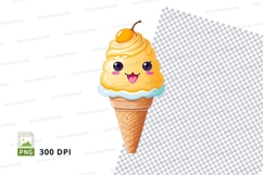 Cartoon ice cream cone clipart png Product Image 1