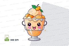 Cute ice cream sundae clipart png Product Image 1