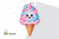 Cartoon ice cream cone clipart Product Image 1