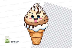 Cartoon ice cream cone clipart png Product Image 1