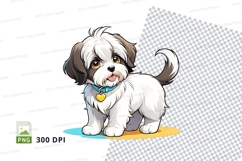 Illustrated shih tzu dog clipart Product Image 1