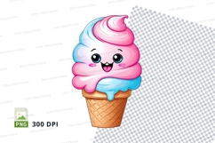 Cartoon ice cream cone clipart Product Image 1