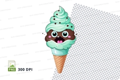 Cartoon ice cream cone clipart png Product Image 1