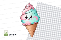 Cartoon ice cream cone clipart Product Image 1