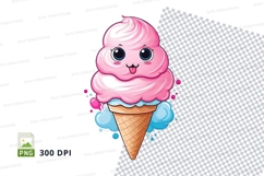 Cartoon ice cream cone clipart png Product Image 1