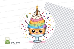 Cupcake birthday celebration clipart png Product Image 1