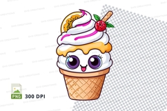 Cartoon ice cream cone clipart png Product Image 1