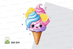 Cartoon ice cream cone clipart png Product Image 1