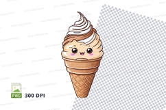 Cartoon ice cream cone clipart png Product Image 1
