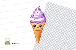 Cartoon ice cream cone clipart png Product Image 1