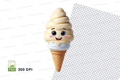 Cartoon ice cream cone clipart png Product Image 1