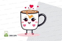 Coffee mug mockup with cute cartoon design Product Image 1