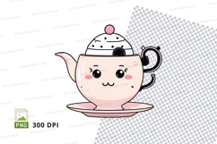Cute teapot clipart png Product Image 1