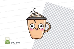 Coffee cup with face clipart png Product Image 1