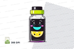 Cute bottle mockup with lemon design Product Image 1