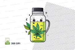 Cute cannabis oil jar mockup Product Image 1