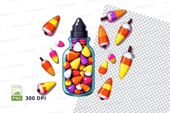 Candy corn jar clipart png Product Image 1