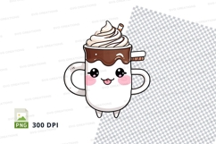 Cute hot chocolate mug clipart Product Image 1