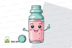 Cartoon water bottle mockup Product Image 1