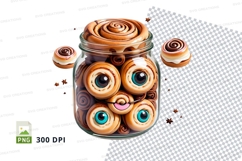 Jar of cinnamon roll cookies mockup Product Image 1