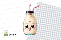 Cute cartoon smoothie jar mockup Product Image 1
