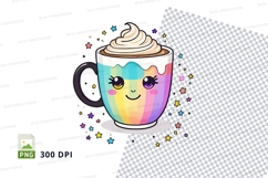 Cute rainbow coffee mug mockup Product Image 1