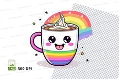 Cute rainbow coffee mug mockup Product Image 1