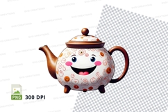 Cartoon teapot clipart png Product Image 1