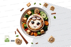 Cute sheep food art in bowl mockup Product Image 1