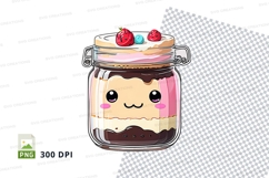 Cute kawaii dessert jar mockup Product Image 1