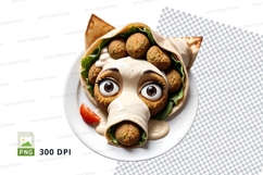 Creative dog-shaped sandwich clipart png Product Image 1