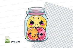 Cartoon fruit jar clipart png Product Image 1