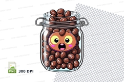 Coffee beans in jar clipart Product Image 1