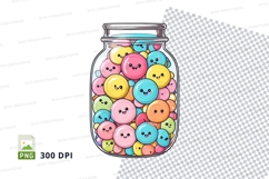 Jar of kawaii-style candy mockup Product Image 1
