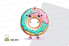 Cartoon donut clipart png Product Image 1