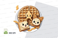Cartoon animal waffle clipart png Product Image 1