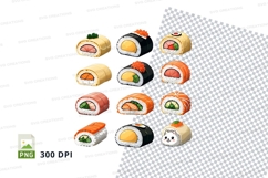 Clipart png collection of sushi rolls Product Image 1