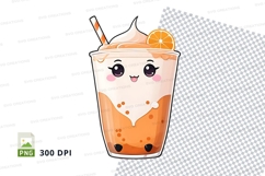 Cute boba tea drink clipart Product Image 1