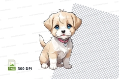 Illustrated puppy clipart png Product Image 1