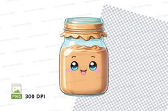 Cute peanut butter jar clipart png Product Image 1