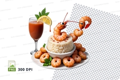 Shrimp cocktail and rice dish mockup Product Image 1