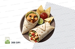 Burrito with tortilla chips mockup Product Image 1