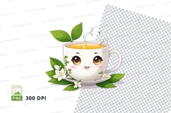 Cute tea cup clipart png Product Image 1