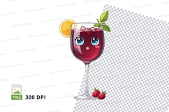Cartoon-style wine glass mockup Product Image 1