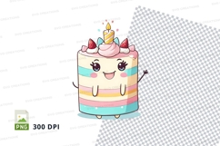 Cake clipart png with unicorn topper Product Image 1